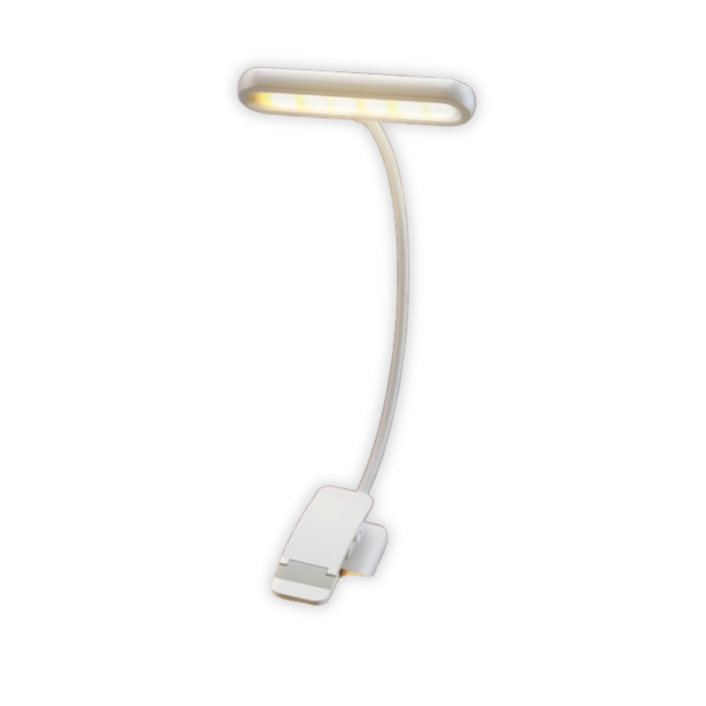 Luz de Lectura LED Recargable con Clip, 3 Tonos Regulables y Cuidado Visual – Lumvier